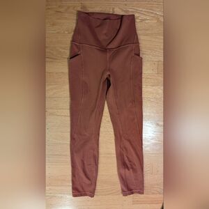 Lululemon Align High-Rise Crop Pockets 23" Size 2 Sable Orange Brown Leggings